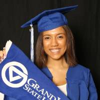 photobooth GradFest with gvsu flag